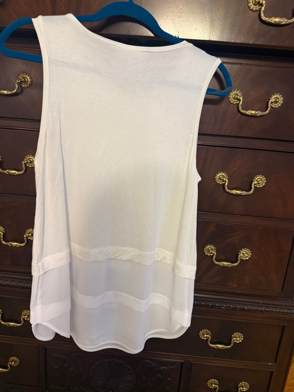 Michael Kors off White Layered Chiffon Hem Tank - Picture 4 of 4